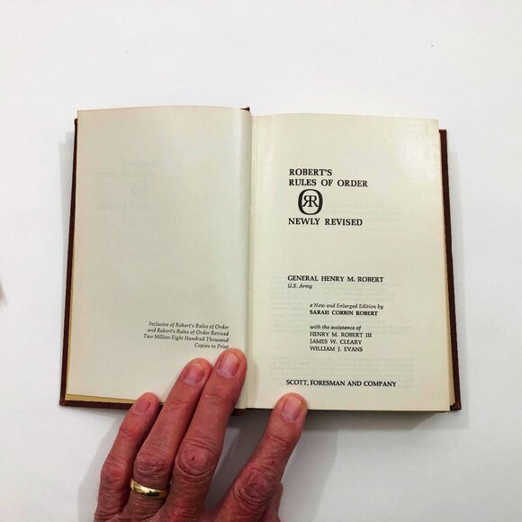 Roberts Rules of Order Newly revised 1970 HB DC Enlarged Edition by S C Robert - Picture 6 of 13